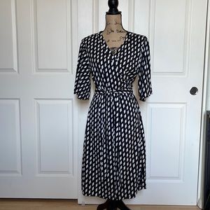 Banana Republic Wrap Dress | Blue & White | Sz 14